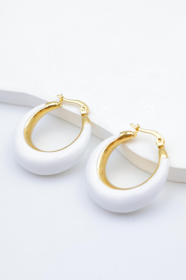 Wholesaler Beli & Jolie - Stainless steel hoop earrings