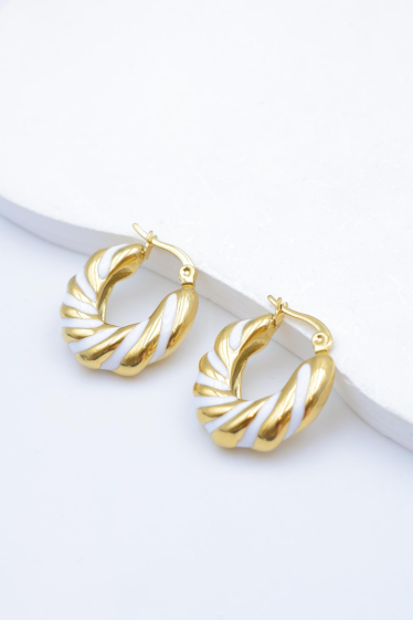 Wholesaler Beli & Jolie - Stainless steel hoop earrings