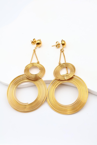 Grossiste Beli & Jolie - Boucles d'oreilles pendantes en acier inoxydable
