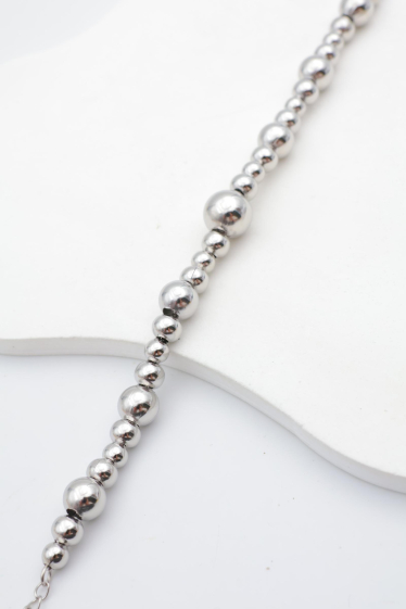 Grossiste Beli & Jolie - Bracelet en perles en acier inoxydable