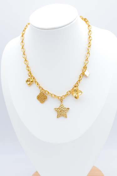 Wholesaler Beli & Jolie - Stainless steel necklace with pendants