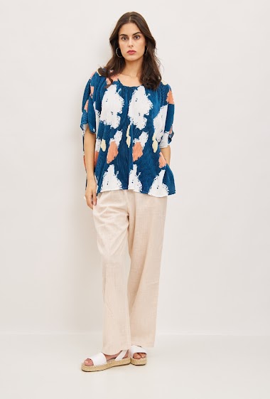 Wholesaler Bella Blue - Pleated blouse
