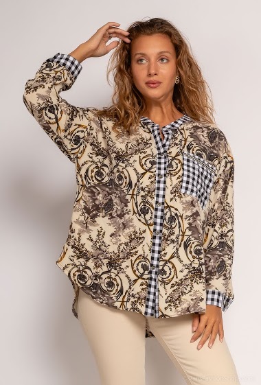 Wholesaler Bellavie - Checkered printed shirt