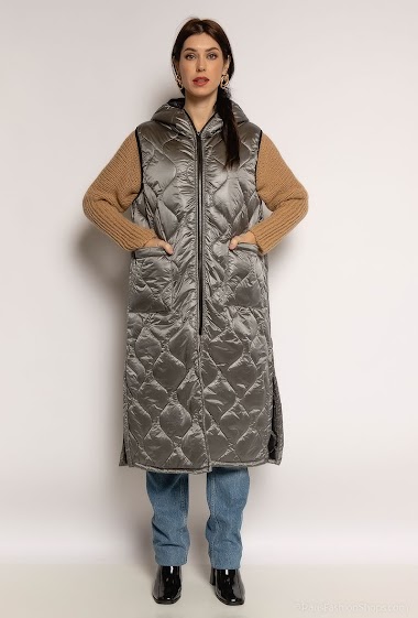 Wholesalers Bellavie - Long sleeveless puffer jacket