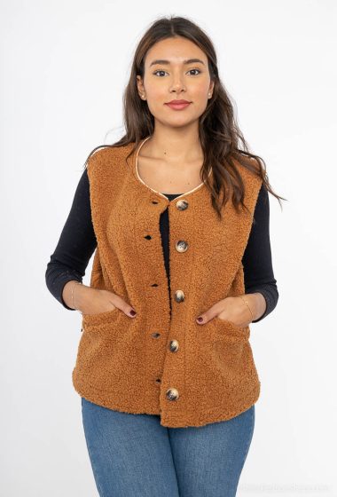Wholesaler Bellavie - Sleeveless teddy coat