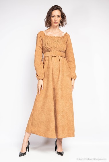Wholesaler Bellavie - Long corduroy dress