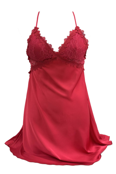 Wholesaler BELLE COM'ELLE - Spaghetti Strap Dress Pajama Set with Bathrobe / N36501