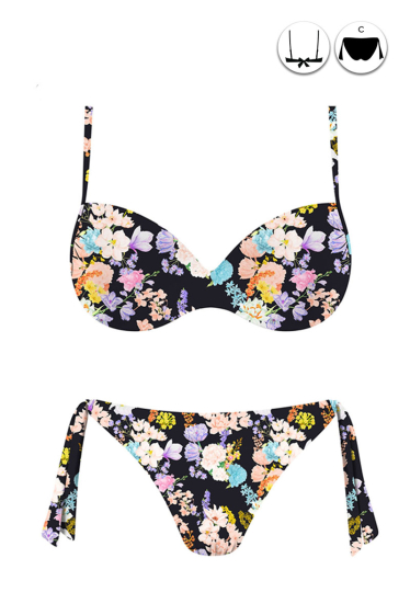 Wholesaler Rae - 2-piece floral print swimsuit