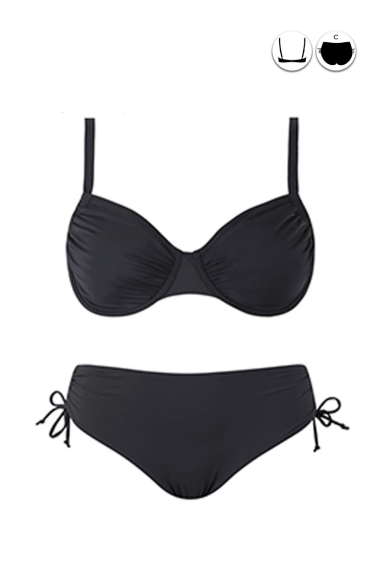 Wholesaler Rae - Swimsuit with Balconette Bra and Mid-Rise Briefs