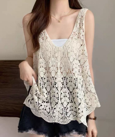 Wholesaler Belle Copine - knitted lace top