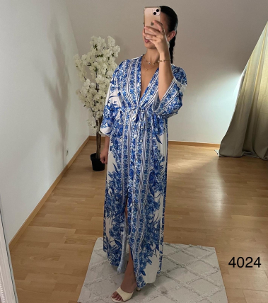 Grossiste Belle Copine - robe kimono imprimé