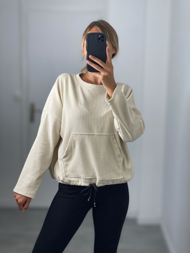Wholesaler Belle Copine - Sweatshirt with pocket