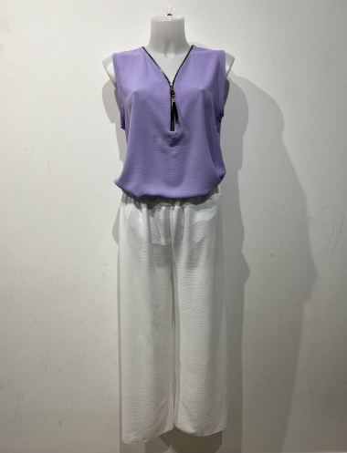 Wholesaler Belle Fa - Stylish set (zip tank top with straight pants)