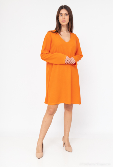 Wholesaler Belle Fa - Short V-neck dress with short sleeves