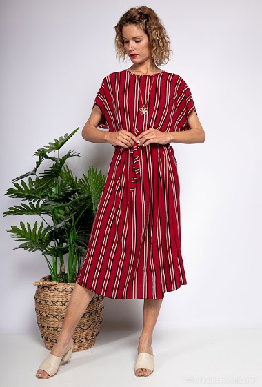 Wholesaler Belle Fa - Midi dress without collar