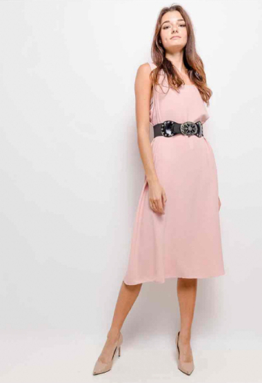 Wholesaler Belle Fa - Stretch dress with belt