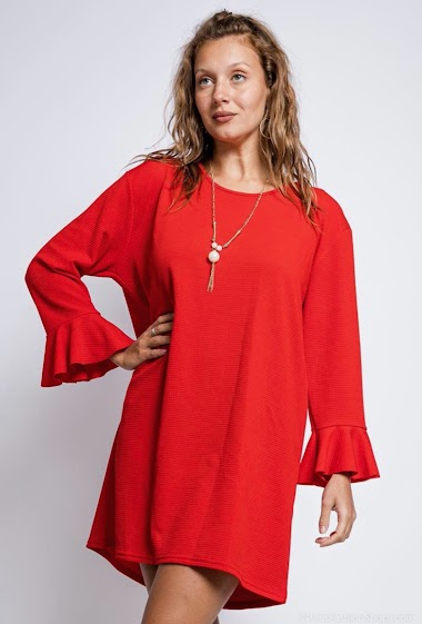 Tunic without Collar and open sleeves