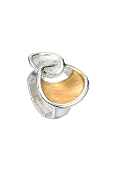 Wholesaler BELLE MISS - Interlaced silver elastic ring