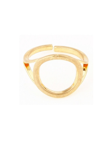 Wholesaler BELLE MISS - adjustable copper leaf pattern ring