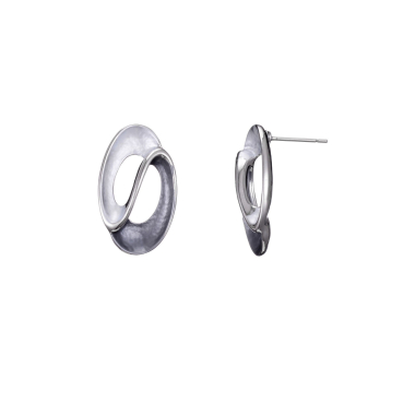 Wholesaler BELLE MISS - gray silver stud earring