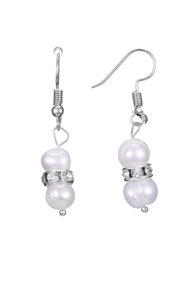 Wholesaler BELLE MISS - hook earring with real freshwater pearl