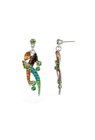 Wholesaler BELLE MISS - enameled earring with crystal