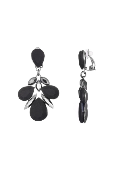 Wholesaler BELLE MISS - Clip-on earrings with crystal and resin