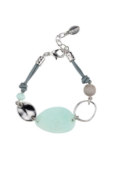 Grossiste BELLE MISS - bracelet acrylique mousqueton-1901325-bleu