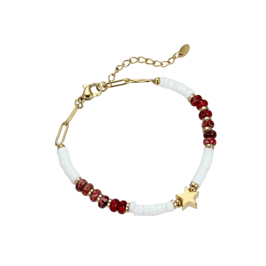 Grossiste BELLE MISS - bracelet chaîne en acier doré à l'or fin avec étoile
