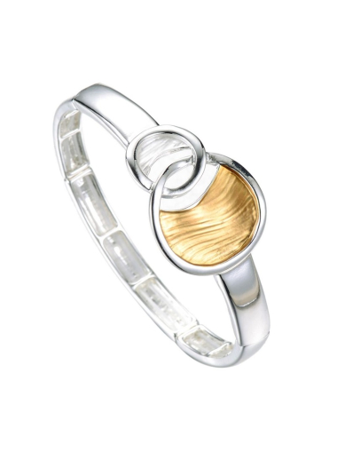 Wholesaler BELLE MISS - Interlaced silver elastic ring