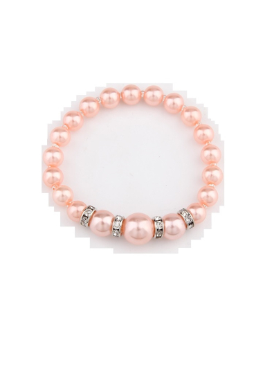Wholesaler BELLE MISS - elastic pearl and rhinestone bracelet