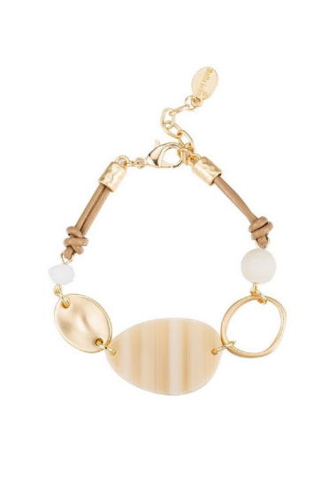 Wholesaler BELLE MISS - carabiner bracelet-1901322-grey beige
