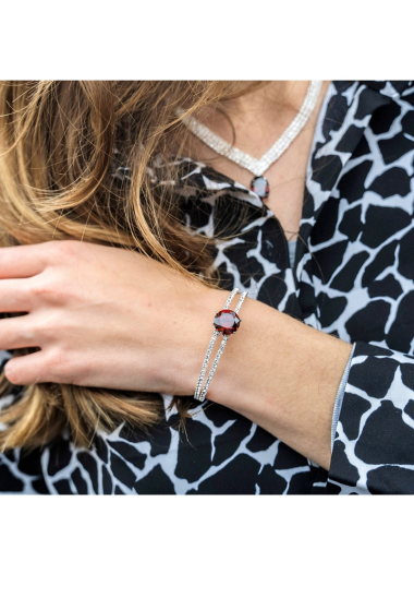 Grossiste BELLE MISS - bracelet semi-rigide en cristal