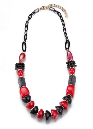 Wholesaler BELLE MISS - Necklace with colored resin elements