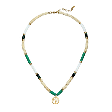 Wholesaler BELLE MISS - necklace with stones and a pendant