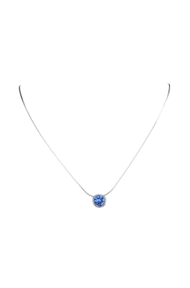 Wholesaler BELLE MISS - fine silver chain necklace with crystal