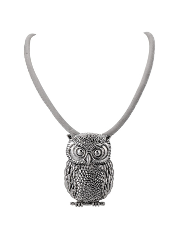 Wholesaler BELLE MISS - cord necklace with owl pendant