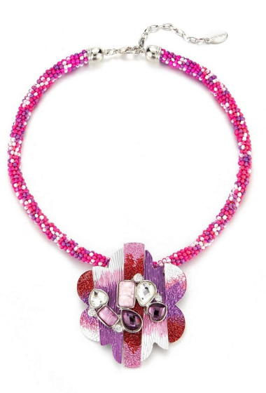 Wholesaler BELLE MISS - seed bead cord necklace
