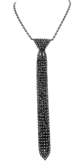 Grossiste BELLE MISS - collier cravate slim en strass