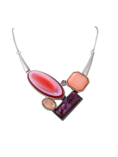 Wholesaler BELLE MISS - geometric resin necklace