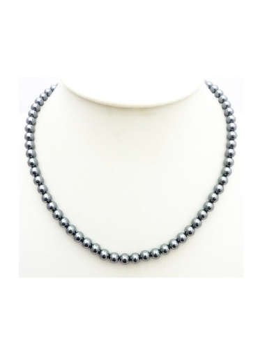 Wholesaler BELLE MISS - ball hematite necklace in degraded size