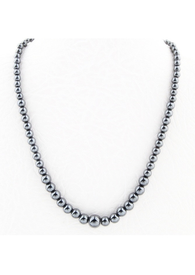 Wholesaler BELLE MISS - ball hematite necklace in degraded size