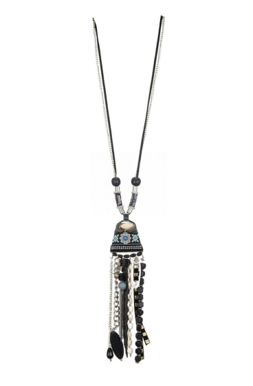 Wholesaler BELLE MISS - Bohemian long necklace with tassels