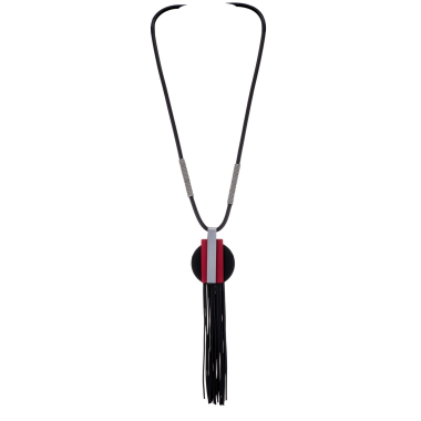 Wholesaler BELLE MISS - black rubber cord necklace