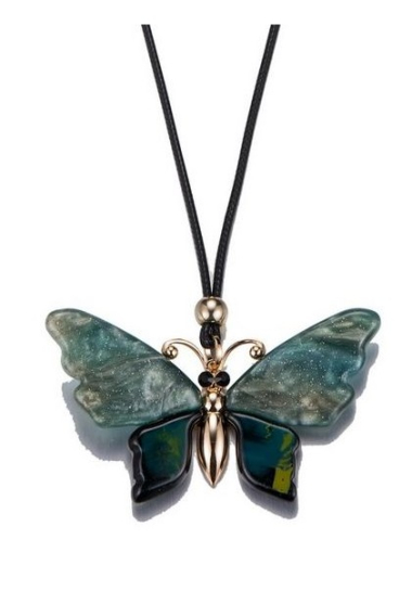 Großhändler BELLE MISS - Halskette mit Schmetterlingskordel aus Kunstharz