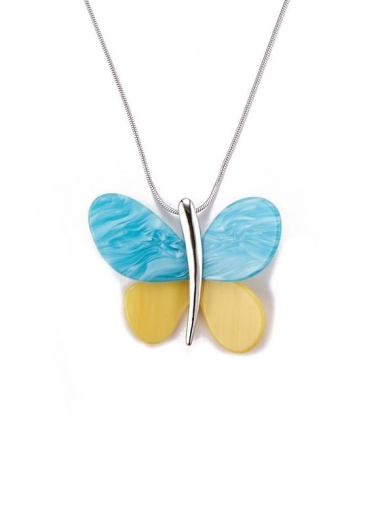 Wholesaler BELLE MISS - Butterfly necklace in acetate plate