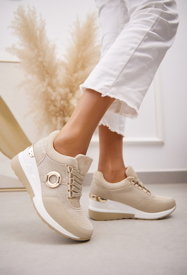 Wholesaler Belle Women - Wedge sneakers with gold ring