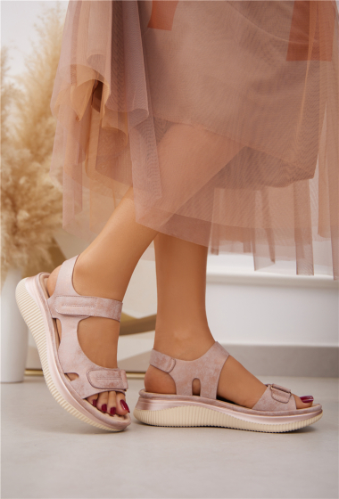 Großhändler Belle Women - Komfort-Sandale mit Klettverschluss