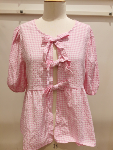 Wholesaler Bellerina - Short-sleeved blouse - checks