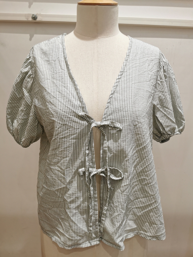 Wholesaler Bellerina - striped short sleeve blouse